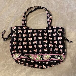 Vera Bradley Retired Elephant Print Satchel